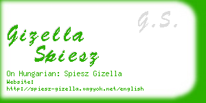 gizella spiesz business card